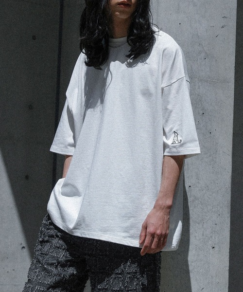 MDR(エムディアール)の「ワンポイント刺繍半袖Tシャツ(Tシャツ/カットソー・メンズ・ホワイト系その他2/ブラック系その他2/ホワイト系その他/ブラック系その他・M/L)」の8枚目の写真