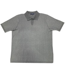 g-stage（ジーステージ）の「ブリスタージャガード 半袖 スキッパーニットポロ（ポロシャツ）」