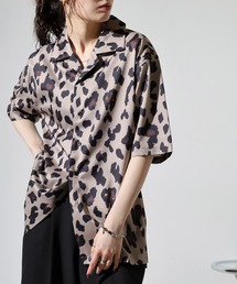 EVOLUTION（エボリューション）の「Zebra leopard print open collar shirt / ゼブラ レオパード柄開襟シャツ unisex（シャツ/ブラウス）」