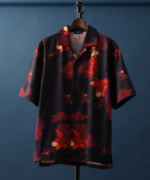 EVOLUTION（エボリューション）の「Zebra leopard print open collar shirt / ゼブラ レオパード柄開襟シャツ unisex（シャツ/ブラウス・メンズ・ミント/ホワイト系1/ブラック系1/ベージュ系1/ブラック/ホワイト/レッド系2/レッド系3/ブラック系2/ブラック系4/ブラック系3/レッド系4・M/L）」の11枚目の写真
