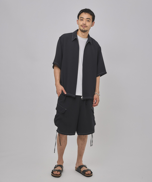 EDIFICE（エディフィス）の「E. Waving Dobby ZIP シャツ（シャツ/ブラウス・メンズ・ネイビー・SMALL/MEDIUM/LARGE）」の15枚目の写真