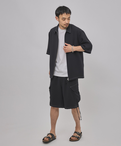 EDIFICE（エディフィス）の「E. Waving Dobby ZIP シャツ（シャツ/ブラウス・メンズ・ネイビー・SMALL/MEDIUM/LARGE）」の16枚目の写真