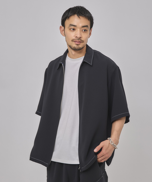 EDIFICE（エディフィス）の「E. Waving Dobby ZIP シャツ（シャツ/ブラウス・メンズ・ネイビー・SMALL/MEDIUM/LARGE）」の17枚目の写真