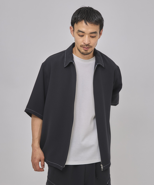 EDIFICE（エディフィス）の「E. Waving Dobby ZIP シャツ（シャツ/ブラウス・メンズ・ネイビー・SMALL/MEDIUM/LARGE）」の18枚目の写真