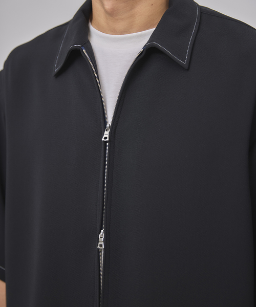 EDIFICE（エディフィス）の「E. Waving Dobby ZIP シャツ（シャツ/ブラウス・メンズ・ネイビー・SMALL/MEDIUM/LARGE）」の10枚目の写真