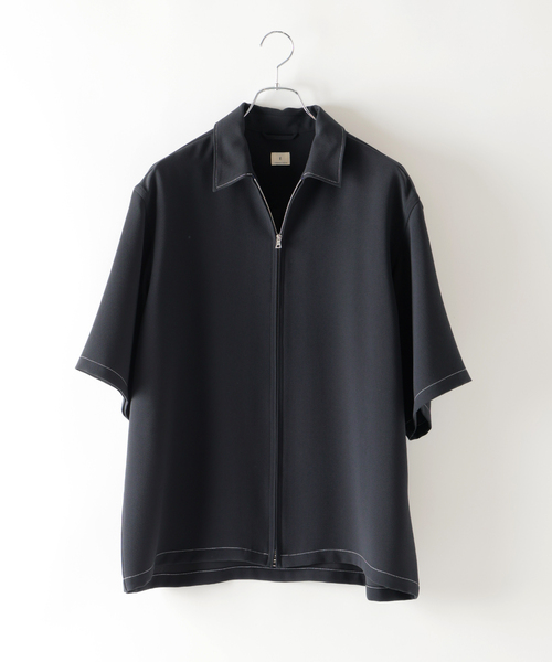 EDIFICE（エディフィス）の「E. Waving Dobby ZIP シャツ（シャツ/ブラウス・メンズ・ネイビー・SMALL/MEDIUM/LARGE）」の13枚目の写真