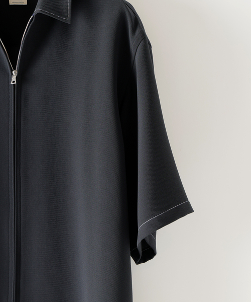 EDIFICE（エディフィス）の「E. Waving Dobby ZIP シャツ（シャツ/ブラウス・メンズ・ネイビー・SMALL/MEDIUM/LARGE）」の14枚目の写真