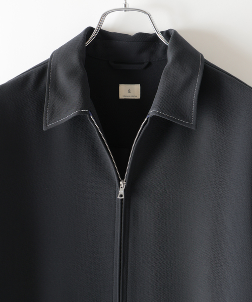 EDIFICE（エディフィス）の「E. Waving Dobby ZIP シャツ（シャツ/ブラウス・メンズ・ネイビー・SMALL/MEDIUM/LARGE）」の4枚目の写真