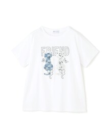 猫モチーフスパンコールTシャツ