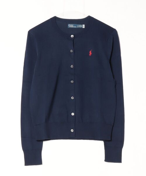 POLO RALPH LAUREN（ポロ ラルフ ローレン）の「コットン クルーネック カーディガン（カーディガン/ボレロ・レディース・ブルー・M/S/XS/XL/L）」の3枚目の写真