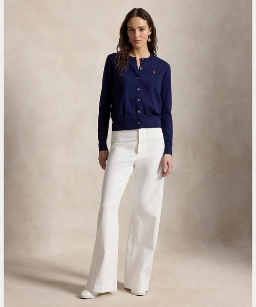 POLO RALPH LAUREN(ポロ ラルフ ローレン)の「コットン クルーネック カーディガン(カーディガン/ボレロ・レディース・ブルー・M/S/XS/XL/L)」の5枚目の写真