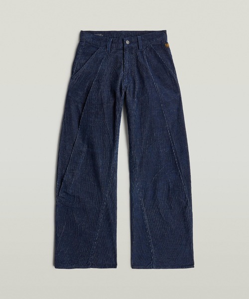 G-STAR(ジースター)の「CONTOR 3D WIDE CHINO JEANS/立体裁断ワイドルーズコーデュロイデニムパンツ(デニムパンツ・レディース・ダークインディゴブルー・24inch/25inch/26inch/27inch)」の6枚目の写真