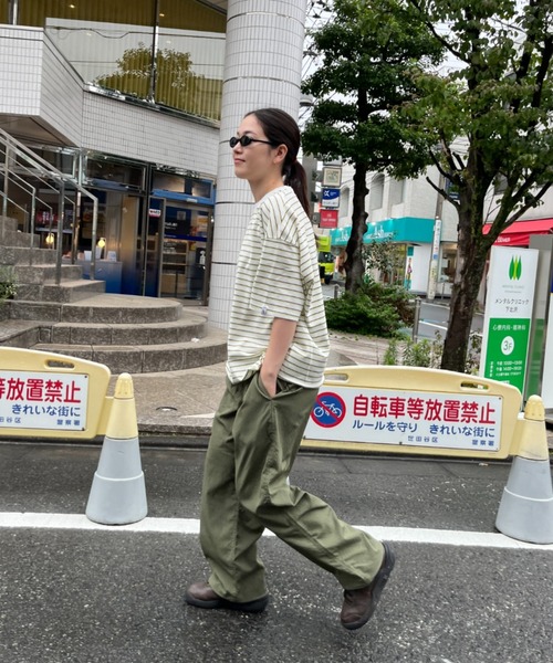 BROKEN BASE(ブロークンベース)の「マルチボーダーTee(Tシャツ/カットソー・メンズ・ホワイト/ネイビー・LARGE/MEDIUM)」の3枚目の写真
