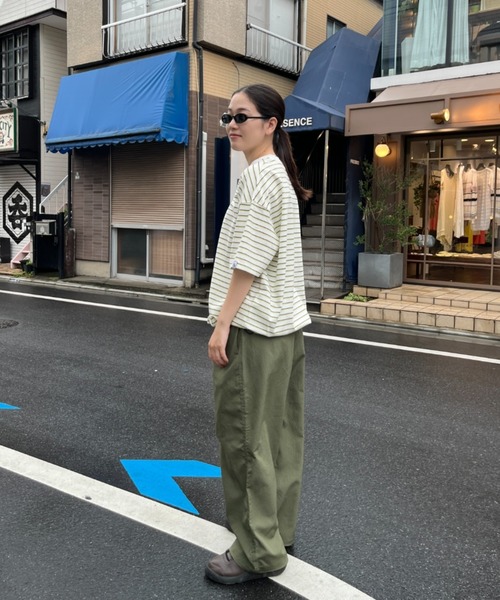 BROKEN BASE(ブロークンベース)の「マルチボーダーTee(Tシャツ/カットソー・メンズ・ホワイト/ネイビー・LARGE/MEDIUM)」の5枚目の写真