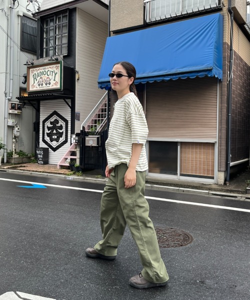 BROKEN BASE(ブロークンベース)の「マルチボーダーTee(Tシャツ/カットソー・メンズ・ホワイト/ネイビー・LARGE/MEDIUM)」の6枚目の写真