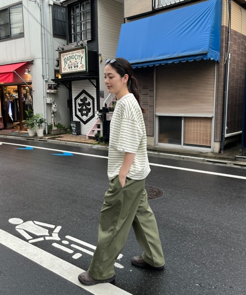 BROKEN BASE(ブロークンベース)の「マルチボーダーTee(Tシャツ/カットソー・メンズ・ホワイト/ネイビー・LARGE/MEDIUM)」の7枚目の写真
