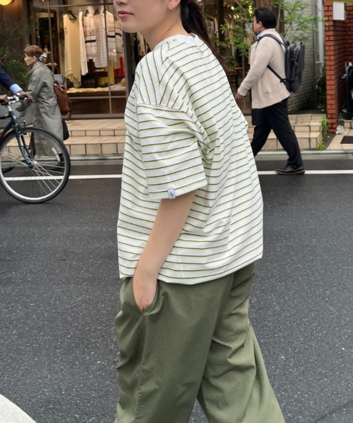 BROKEN BASE(ブロークンベース)の「マルチボーダーTee(Tシャツ/カットソー・メンズ・ホワイト/ネイビー・LARGE/MEDIUM)」の8枚目の写真