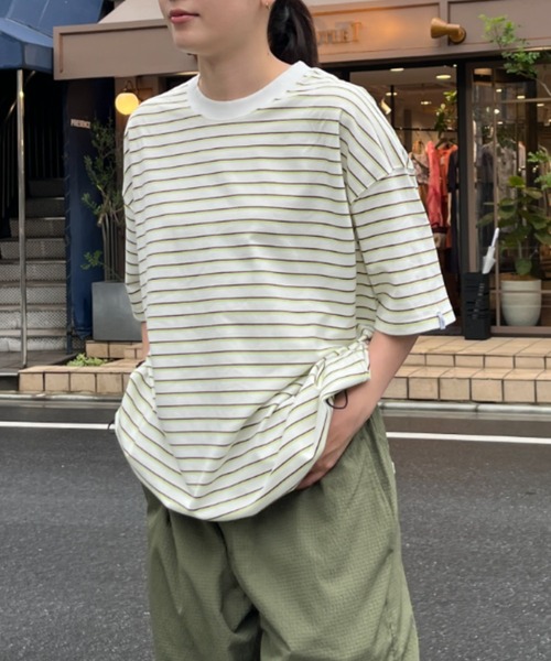 BROKEN BASE(ブロークンベース)の「マルチボーダーTee(Tシャツ/カットソー・メンズ・ホワイト/ネイビー・LARGE/MEDIUM)」の11枚目の写真