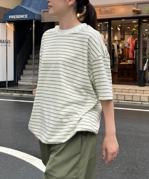 BROKEN BASE(ブロークンベース)の「マルチボーダーTee(Tシャツ/カットソー・メンズ・ホワイト/ネイビー・LARGE/MEDIUM)」の12枚目の写真
