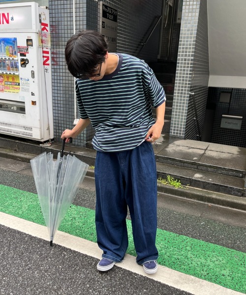 BROKEN BASE(ブロークンベース)の「マルチボーダーTee(Tシャツ/カットソー・メンズ・ホワイト/ネイビー・LARGE/MEDIUM)」の20枚目の写真