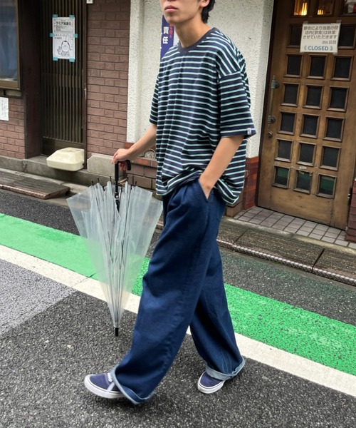 BROKEN BASE(ブロークンベース)の「マルチボーダーTee(Tシャツ/カットソー・メンズ・ホワイト/ネイビー・LARGE/MEDIUM)」の22枚目の写真