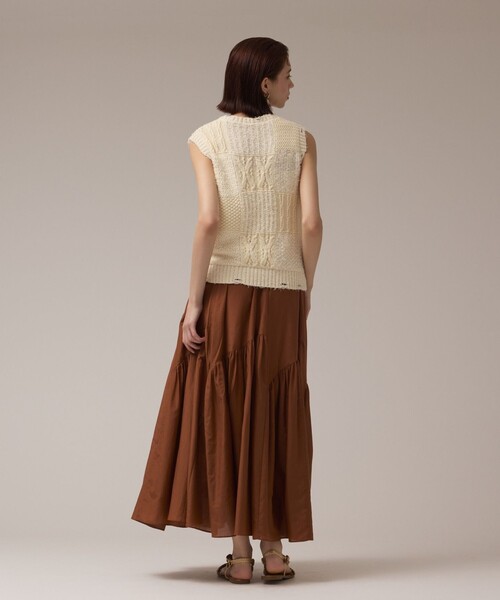 GRACE CONTINENTAL(グレースコンチネンタル)の「パッチワークニットトップ(その他トップス・レディース・イエロー/キナリ・36)」の6枚目の写真