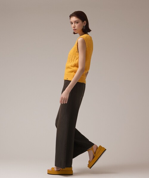GRACE CONTINENTAL(グレースコンチネンタル)の「パッチワークニットトップ(その他トップス・レディース・イエロー/キナリ・36)」の11枚目の写真