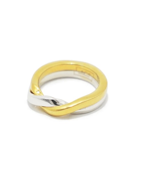 ACE by MORIZANE(エースバイモリザネ)の「【ACE by morizane】acegimmel ring k18 gold plated(リング・メンズ・シルバー×ゴールド・11号/18号)」の1枚目の写真