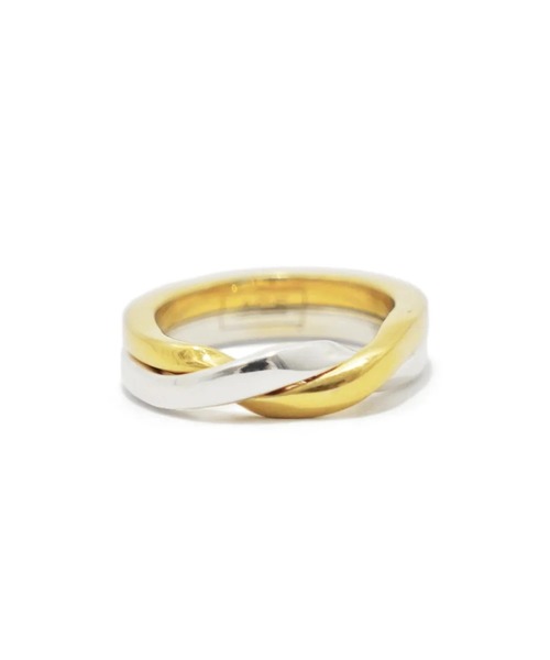 ACE by MORIZANE(エースバイモリザネ)の「【ACE by morizane】acegimmel ring k18 gold plated(リング・メンズ・シルバー×ゴールド・11号/18号)」の10枚目の写真