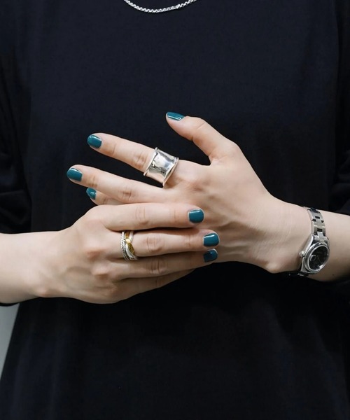 ACE by MORIZANE(エースバイモリザネ)の「【ACE by morizane】acegimmel ring k18 gold plated(リング・メンズ・シルバー×ゴールド・11号/18号)」の5枚目の写真