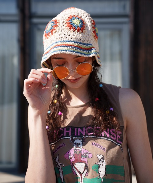 チャイハネ（チャイハネ）の「【チャイハネ】クロバクロッシェハット（ハット・レディース・ナチュラル/グリーン/ピンク・FREE）」の13枚目の写真