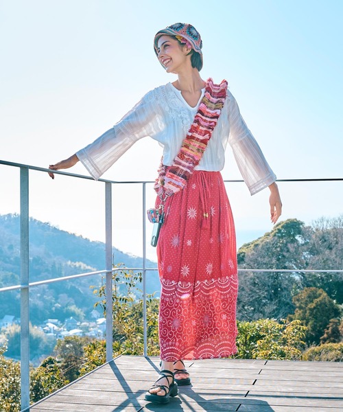 チャイハネ（チャイハネ）の「【チャイハネ】クロバクロッシェハット（ハット・レディース・ナチュラル/グリーン/ピンク・FREE）」の9枚目の写真