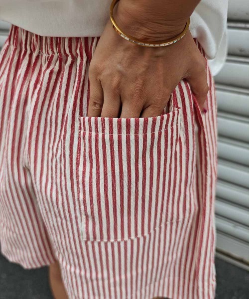 ストライプショートパンツ（その他パンツ）｜esutoreja