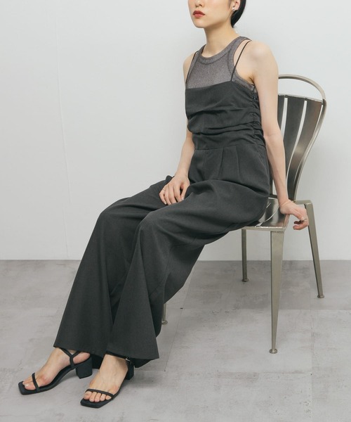 KBF◆WIDEキャミサロペット◆MOSS GRAY◆ONE KBF（ケイビーエフ）の「WIDEキャミサロペット（サロペット