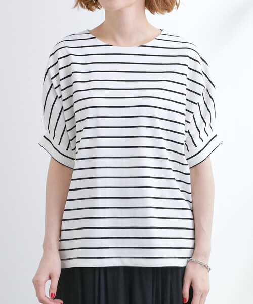 grove(グローブ)の「【UVカット/ひんやり/二の腕カバー】タックドルマンプルオーバー(Tシャツ/カットソー・レディース・ホワイト系5・02/03/01/04/05)」の6枚目の写真