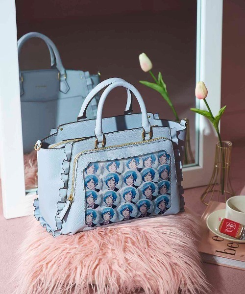 & chouette（アンドシュエット）の「《推し事バッグ》クリアポケット付きトートバッグ（ハンドバッグ・レディース・ミント/ダルブルー系・FREE）」の8枚目の写真