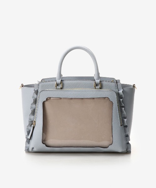 & chouette（アンドシュエット）の「《推し事バッグ》クリアポケット付きトートバッグ（ハンドバッグ・レディース・ミント/ダルブルー系・FREE）」の11枚目の写真