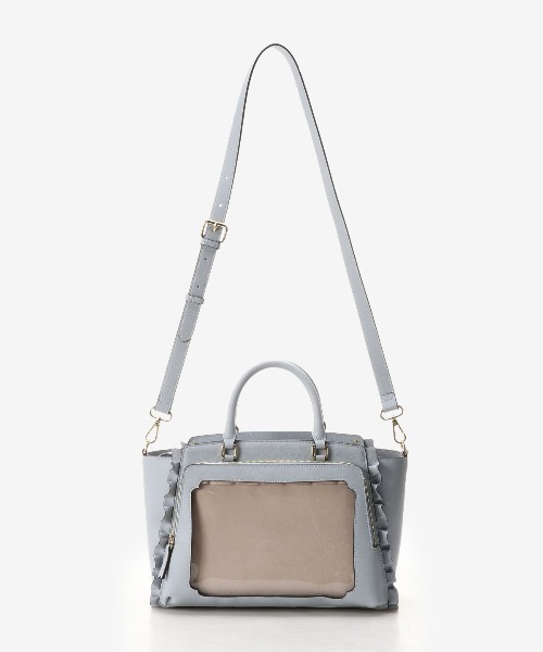 & chouette（アンドシュエット）の「《推し事バッグ》クリアポケット付きトートバッグ（ハンドバッグ・レディース・ミント/ダルブルー系・FREE）」の14枚目の写真