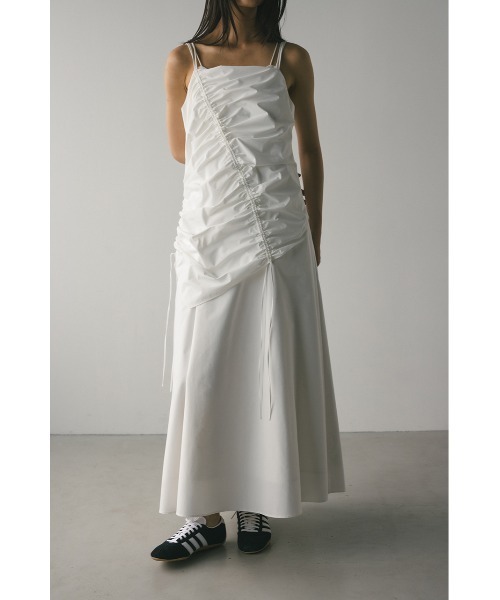 STYLEMIXER(スタイルミキサー)の「シャーリングレイヤーワンピース(ワンピース・レディース・ブラック/カーキ/ホワイト・SMALL/MEDIUM)」の2枚目の写真