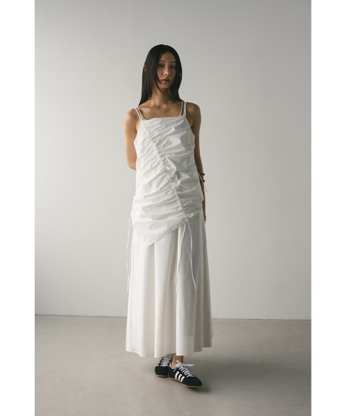 STYLEMIXER(スタイルミキサー)の「シャーリングレイヤーワンピース(ワンピース・レディース・ブラック/カーキ/ホワイト・SMALL/MEDIUM)」の5枚目の写真
