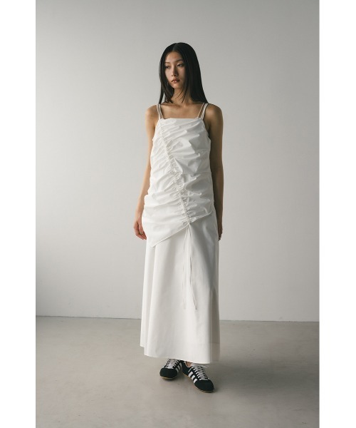 STYLEMIXER(スタイルミキサー)の「シャーリングレイヤーワンピース(ワンピース・レディース・ブラック/カーキ/ホワイト・SMALL/MEDIUM)」の6枚目の写真