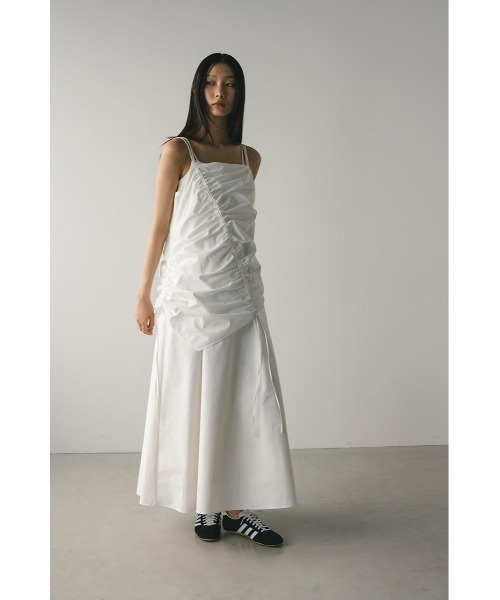 STYLEMIXER(スタイルミキサー)の「シャーリングレイヤーワンピース(ワンピース・レディース・ブラック/カーキ/ホワイト・SMALL/MEDIUM)」の7枚目の写真