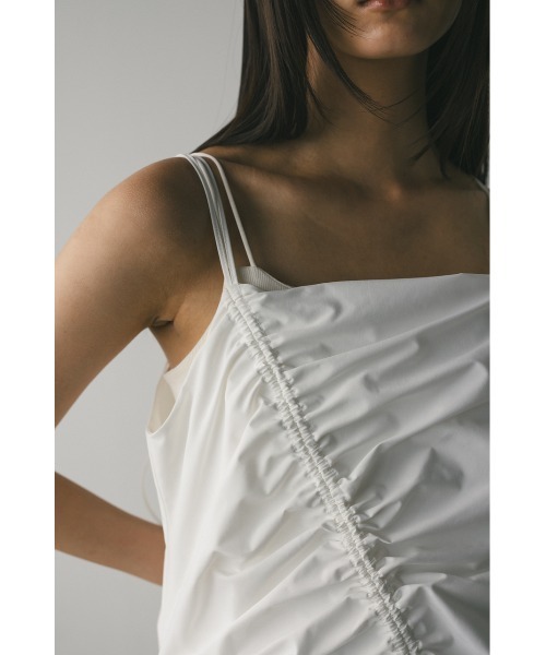 STYLEMIXER(スタイルミキサー)の「シャーリングレイヤーワンピース(ワンピース・レディース・ブラック/カーキ/ホワイト・SMALL/MEDIUM)」の14枚目の写真