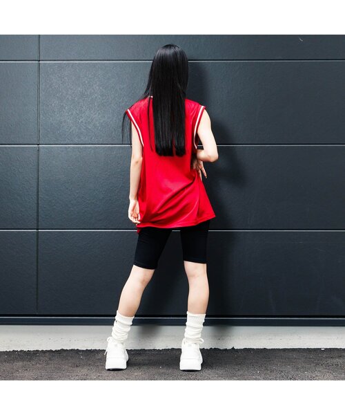 algy（アルジー）の「ロゴゴムバイカーパンツ（その他パンツ・キッズ・オフホワイト/ブラック・MEDIUM/X-SMALL）」の4枚目の写真