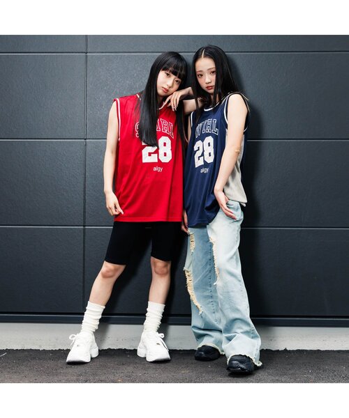 algy（アルジー）の「ロゴゴムバイカーパンツ（その他パンツ・キッズ・オフホワイト/ブラック・MEDIUM/X-SMALL）」の5枚目の写真