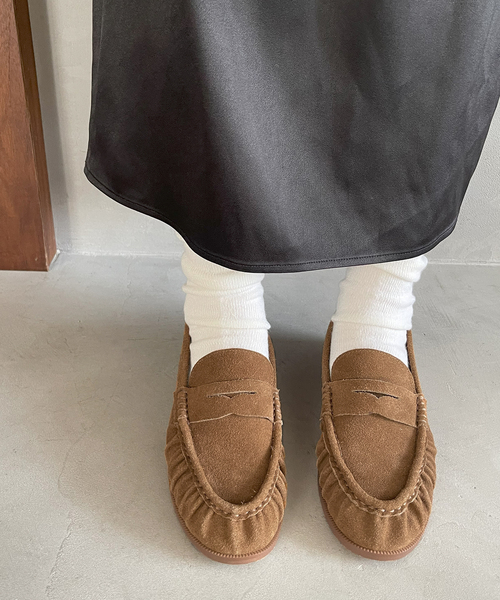 LARDINI✖︎LIDFORT レザーローファー　8 LE TALON（ルタロン）の「GRISE レザースクエアソフトペニー