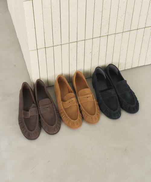 レザーソフトギャザーローファー（ローファー）｜LE TALON（ルタロン