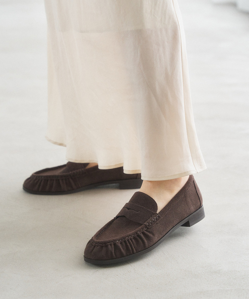 セール】レザーソフトギャザーローファー（ローファー）｜LE TALON