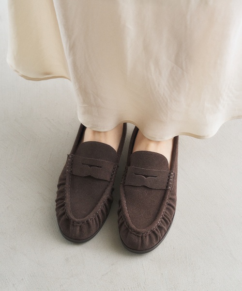 レザーソフトギャザーローファー（ローファー）｜LE TALON（ルタロン