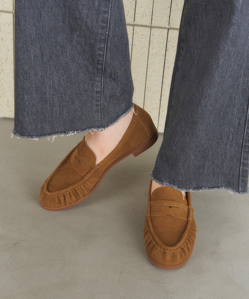 レザーソフトギャザーローファー（ローファー）｜LE TALON（ルタロン